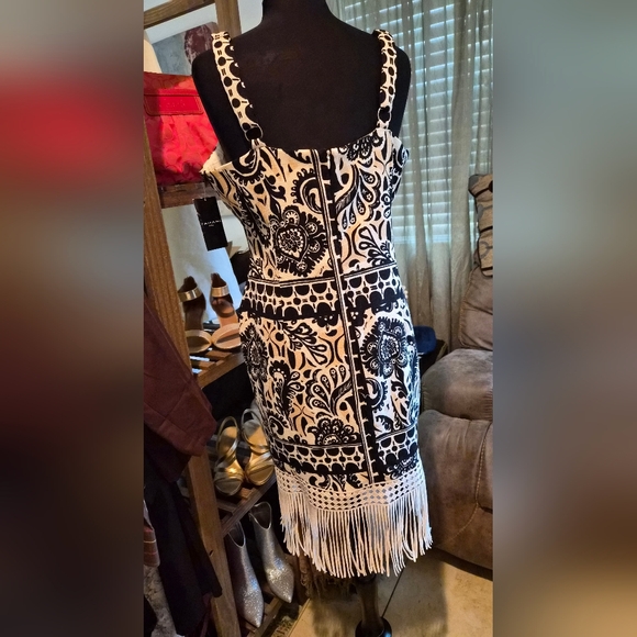 TAHARI Fringe Dress - Picture 3 of 16